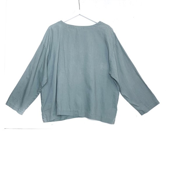 MOD-O-DOC Linen Kimono Boxy Dolman Tunic Top M - Picture 2 of 7